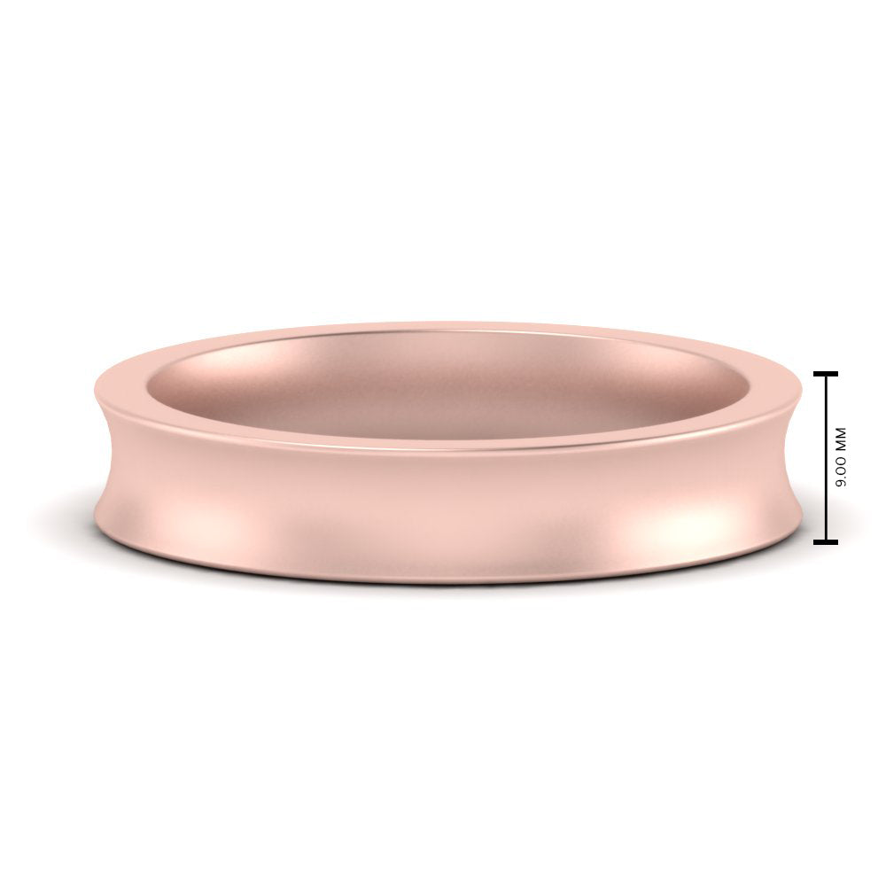 Comfort Fit Concave Mens Band Fascinating Diamonds