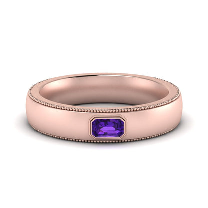 Comfort Fit Mens Milgrain Outline Ring Fascinating Diamonds