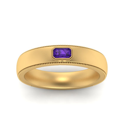 Comfort Fit Mens Milgrain Outline Ring Fascinating Diamonds