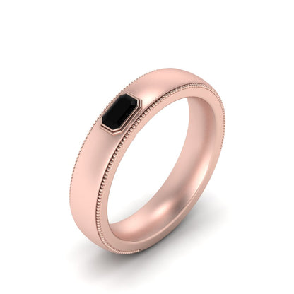 Comfort Fit Mens Milgrain Outline Ring Fascinating Diamonds