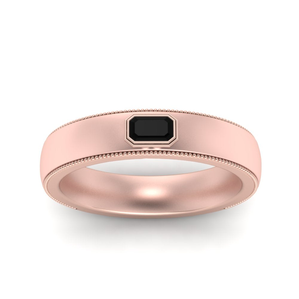 Comfort Fit Mens Milgrain Outline Ring Fascinating Diamonds