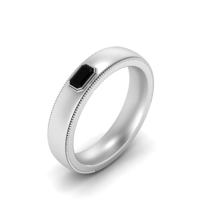 Comfort Fit Mens Milgrain Outline Ring Fascinating Diamonds