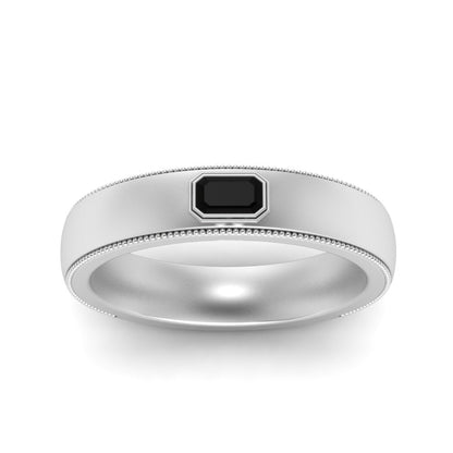 Comfort Fit Mens Milgrain Outline Ring Fascinating Diamonds