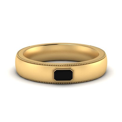 Comfort Fit Mens Milgrain Outline Ring Fascinating Diamonds