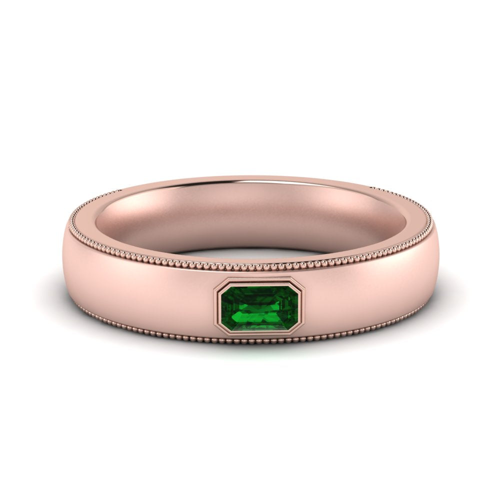 Comfort Fit Mens Milgrain Outline Ring Fascinating Diamonds