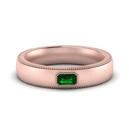 Comfort Fit Mens Milgrain Outline Ring Fascinating Diamonds