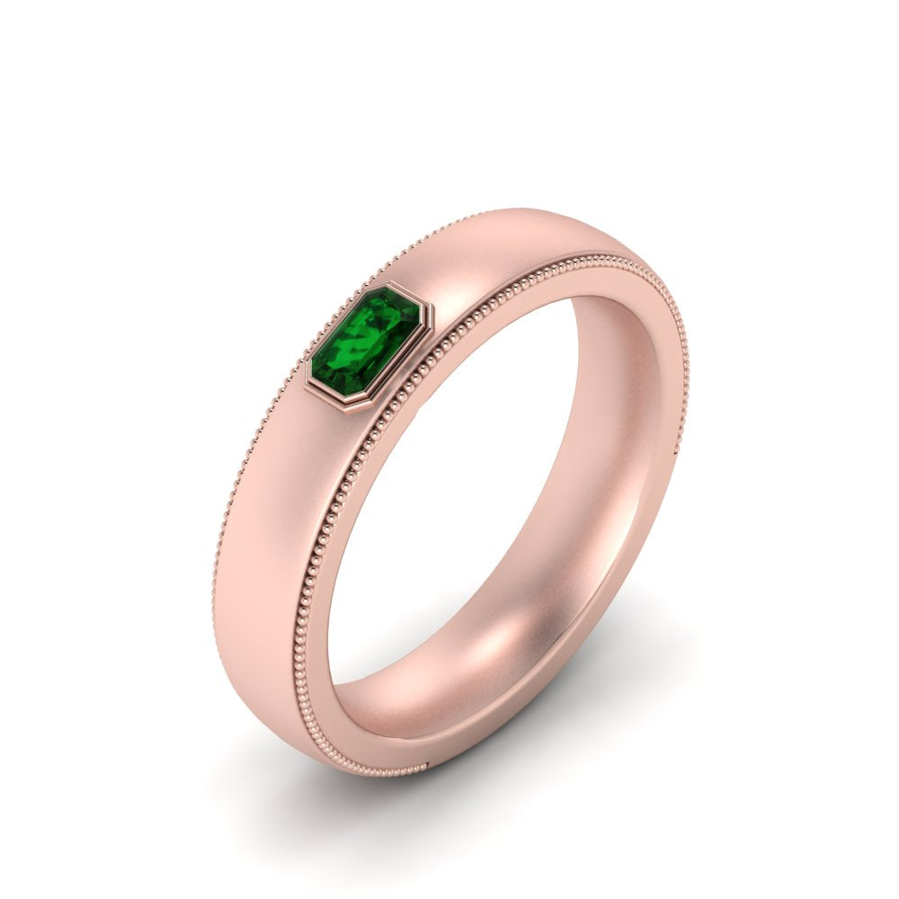 Comfort Fit Mens Milgrain Outline Ring Fascinating Diamonds