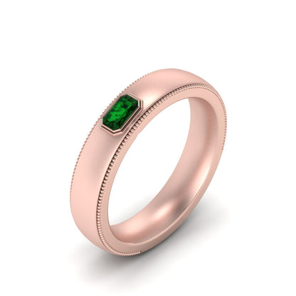 Comfort Fit Mens Milgrain Outline Ring Fascinating Diamonds