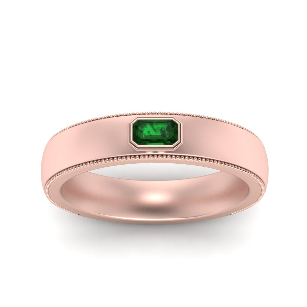 Comfort Fit Mens Milgrain Outline Ring Fascinating Diamonds