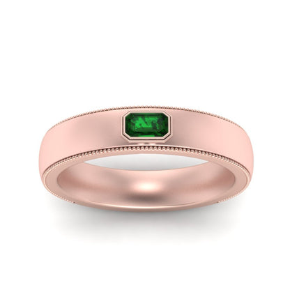 Comfort Fit Mens Milgrain Outline Ring Fascinating Diamonds
