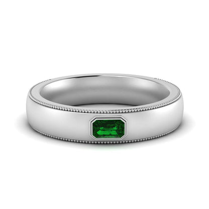 Comfort Fit Mens Milgrain Outline Ring Fascinating Diamonds
