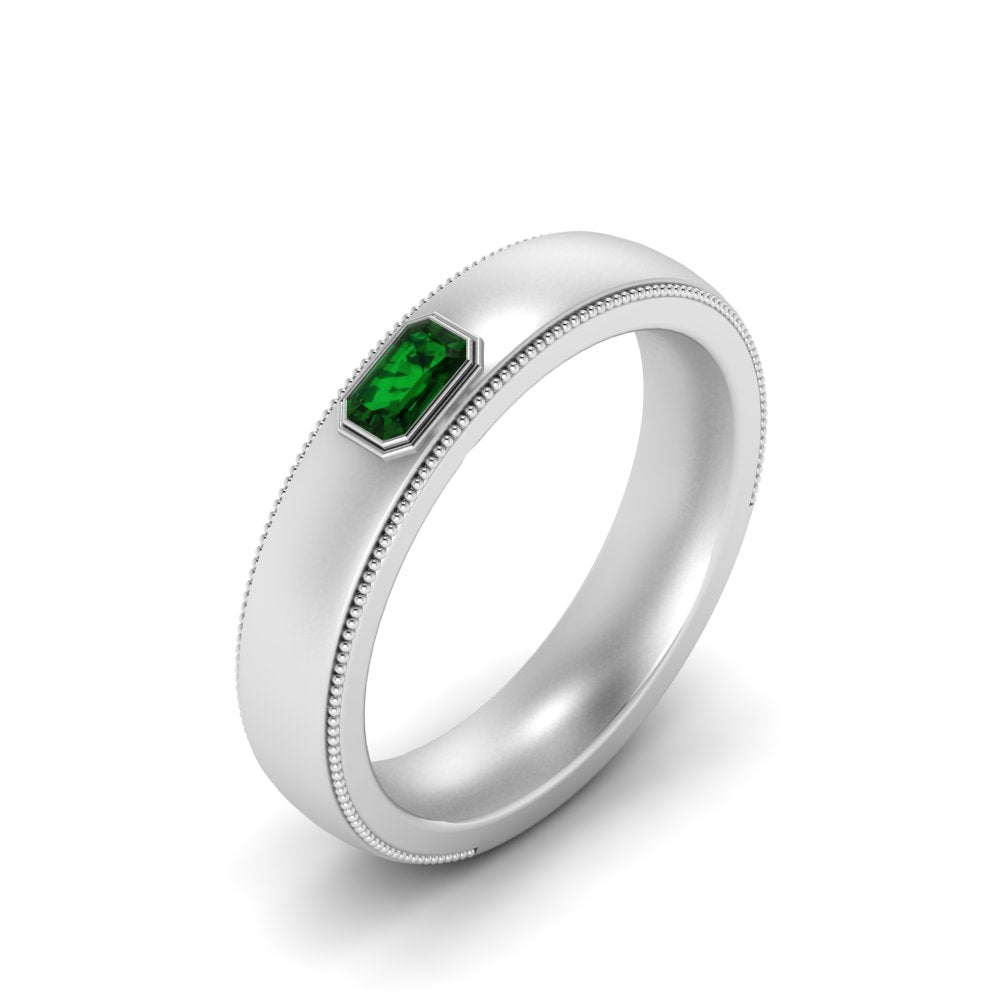 Comfort Fit Mens Milgrain Outline Ring Fascinating Diamonds