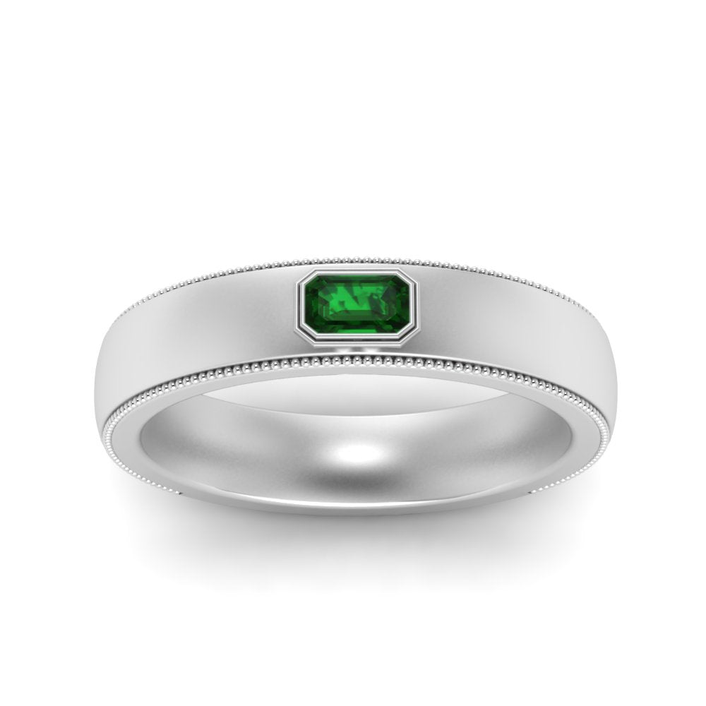Comfort Fit Mens Milgrain Outline Ring Fascinating Diamonds