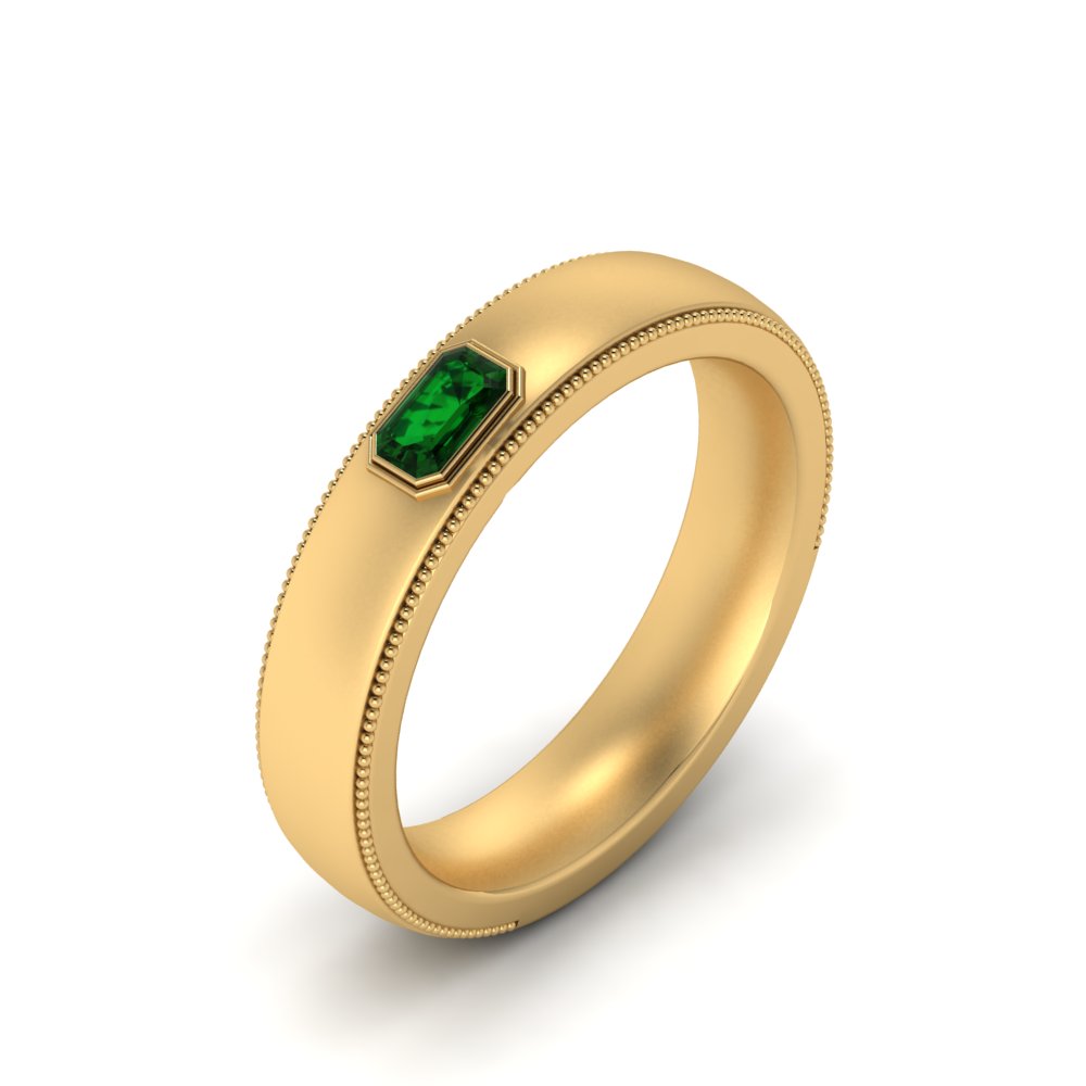 Comfort Fit Mens Milgrain Outline Ring Fascinating Diamonds