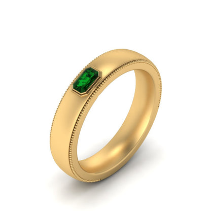Comfort Fit Mens Milgrain Outline Ring Fascinating Diamonds