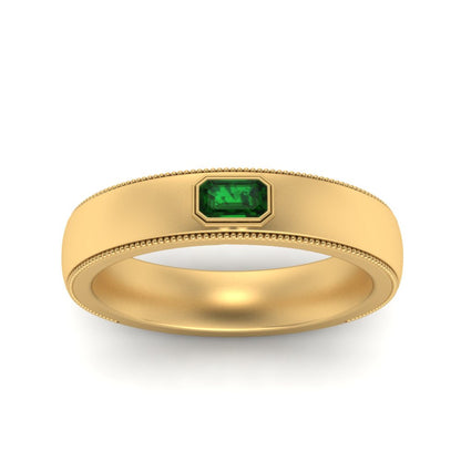 Comfort Fit Mens Milgrain Outline Ring Fascinating Diamonds