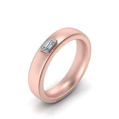 Comfort Fit Mens Milgrain Outline Ring Fascinating Diamonds