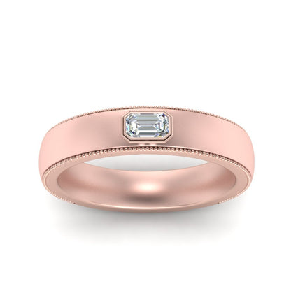 Comfort Fit Mens Milgrain Outline Ring Fascinating Diamonds