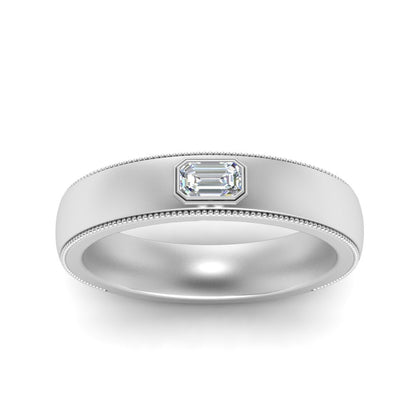 Comfort Fit Mens Milgrain Outline Ring Fascinating Diamonds