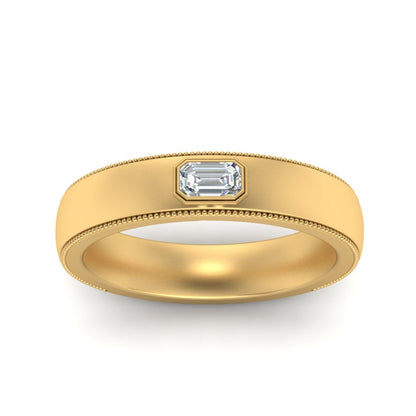 Comfort Fit Mens Milgrain Outline Ring Fascinating Diamonds