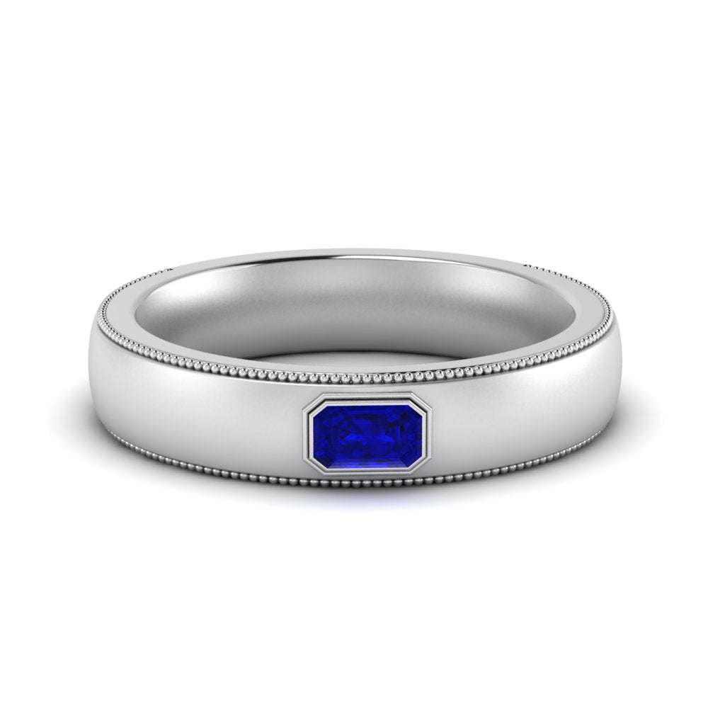 Comfort Fit Mens Milgrain Outline Ring Fascinating Diamonds