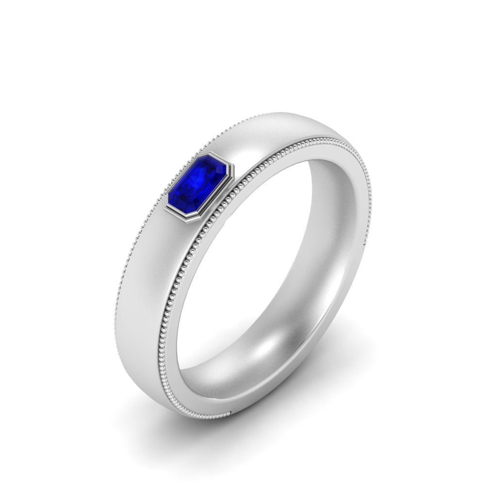 Comfort Fit Mens Milgrain Outline Ring Fascinating Diamonds