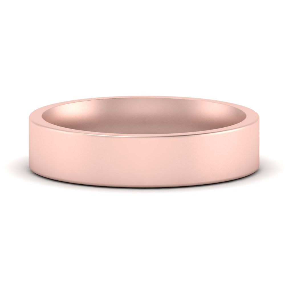 Comfort Fit Flat 4 mm Mens Wedding Band Fascinating Diamonds