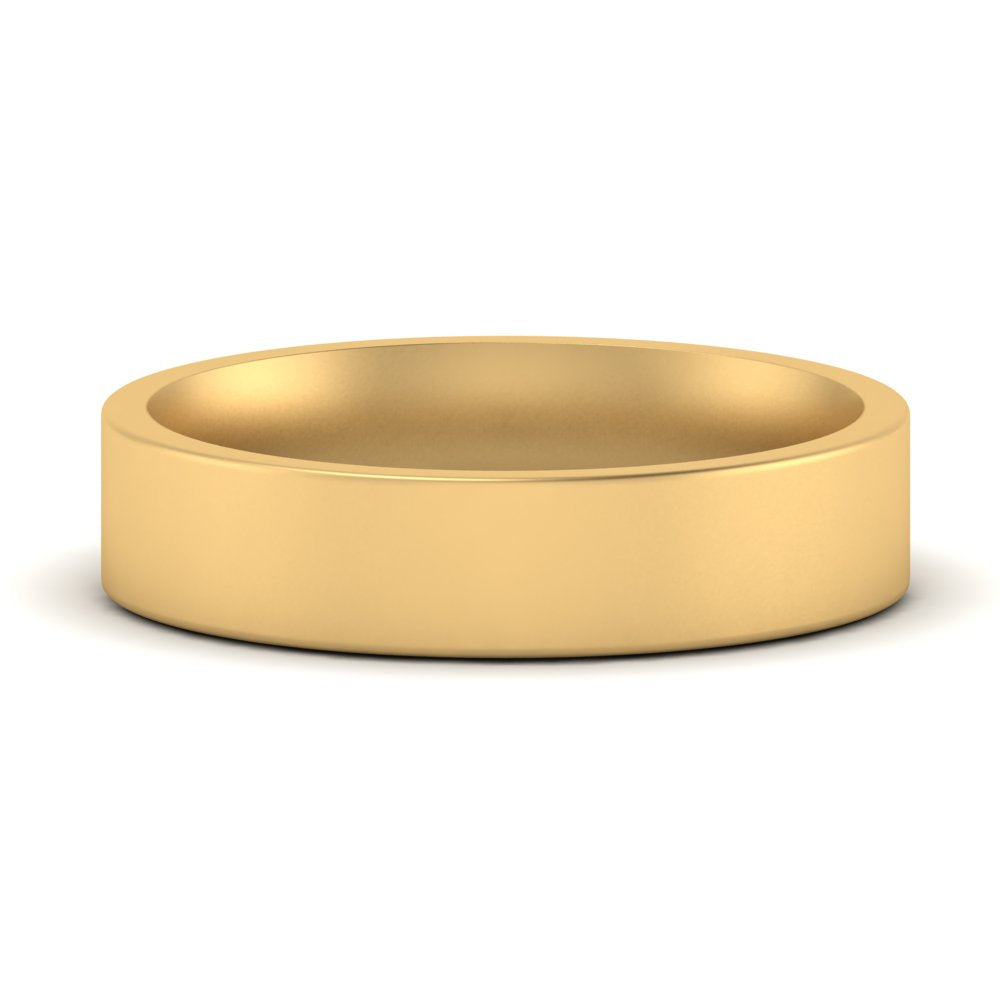 Comfort Fit Flat 4 mm Mens Wedding Band Fascinating Diamonds