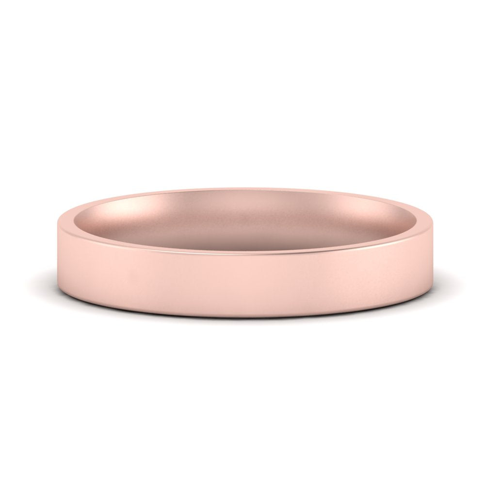 Comfort Fit Flat 4 mm Mens Wedding Band Fascinating Diamonds