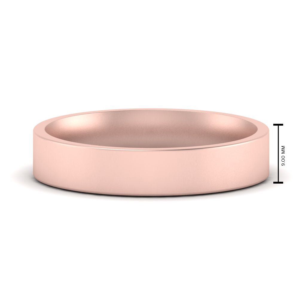 Comfort Fit Flat 4 mm Mens Wedding Band Fascinating Diamonds