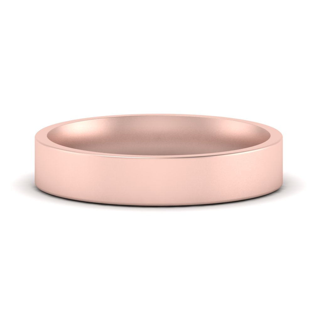 Comfort Fit Flat 4 mm Mens Wedding Band Fascinating Diamonds