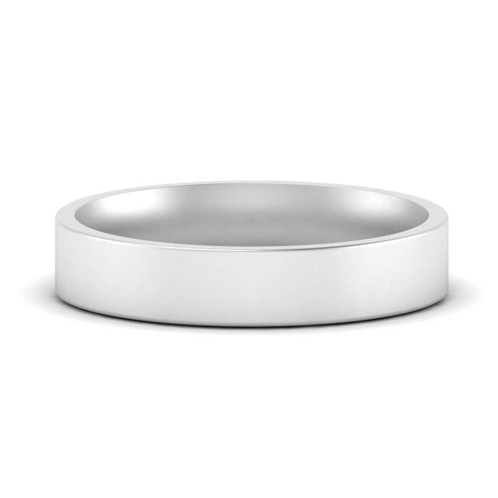 Comfort Fit Flat 4 mm Mens Wedding Band Fascinating Diamonds
