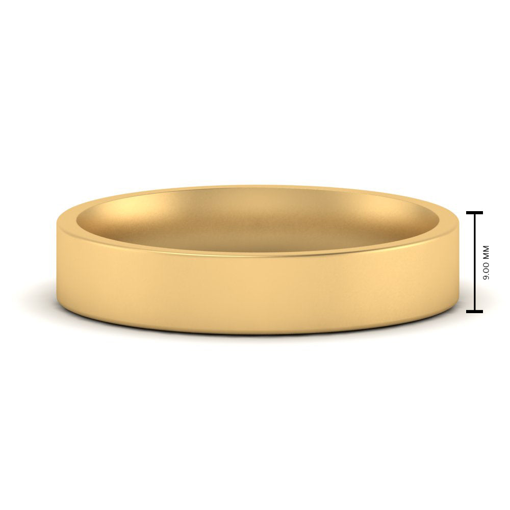 Comfort Fit Flat 4 mm Mens Wedding Band Fascinating Diamonds