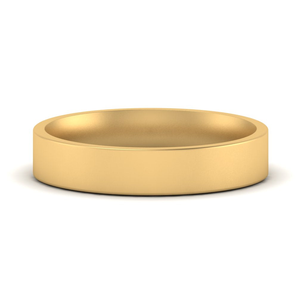 Comfort Fit Flat 4 mm Mens Wedding Band Fascinating Diamonds