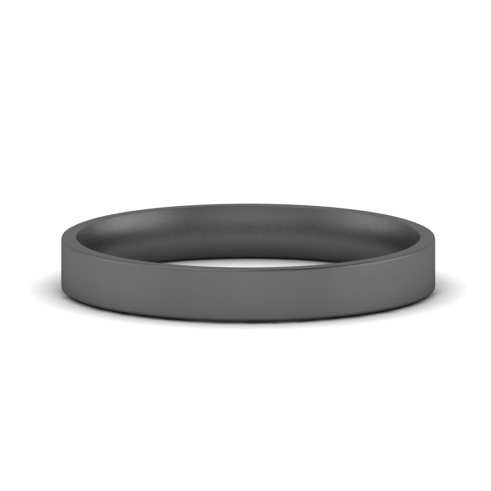 Comfort Fit Flat 4 mm Mens Wedding Band Fascinating Diamonds