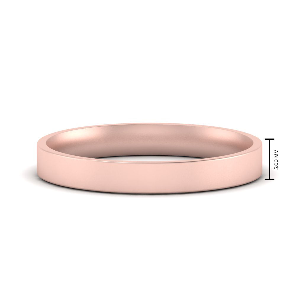 Comfort Fit Flat 4 mm Mens Wedding Band Fascinating Diamonds