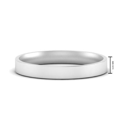 Comfort Fit Flat 4 mm Mens Wedding Band Fascinating Diamonds