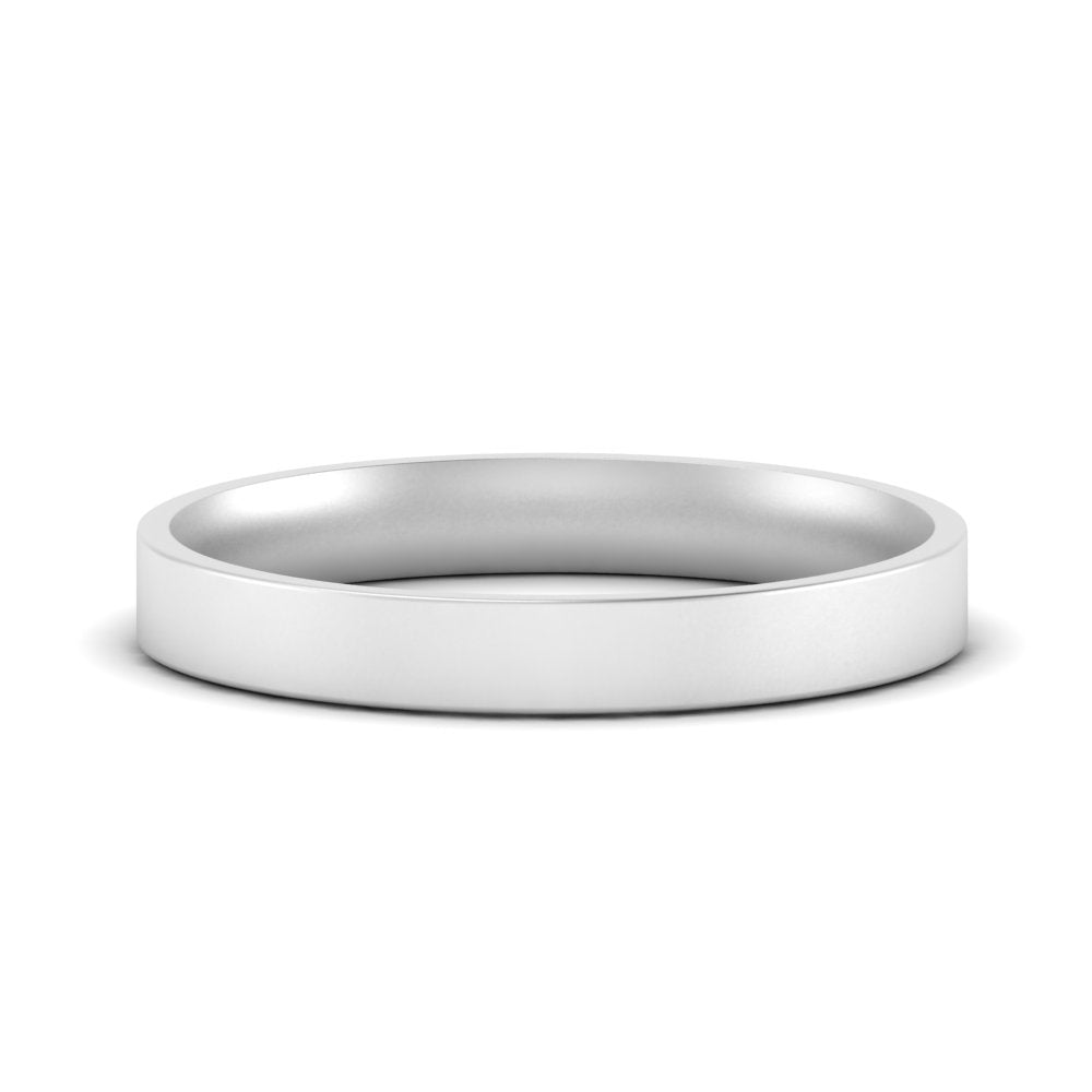 Comfort Fit Flat 4 mm Mens Wedding Band Fascinating Diamonds