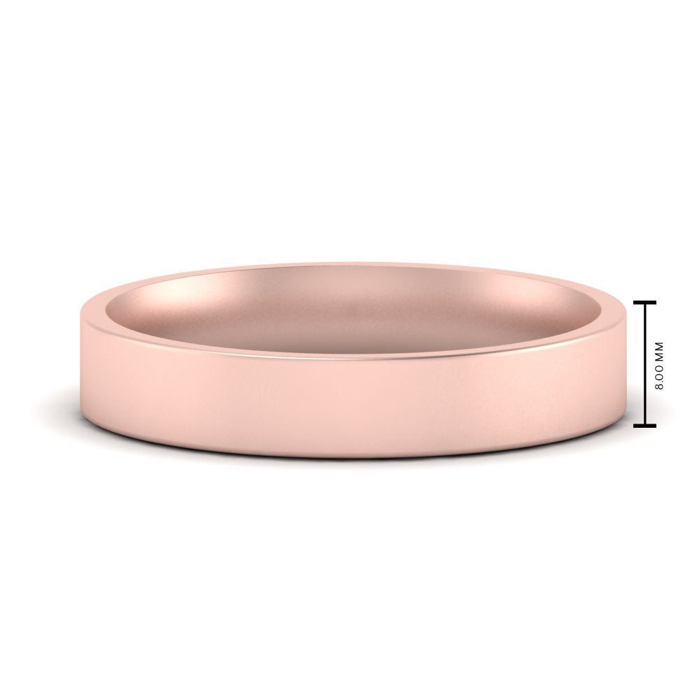 Comfort Fit Flat 4 mm Mens Wedding Band Fascinating Diamonds