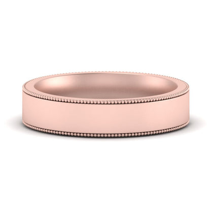 Stepped Edge Comfort Fit Flat Mens Band Fascinating Diamonds