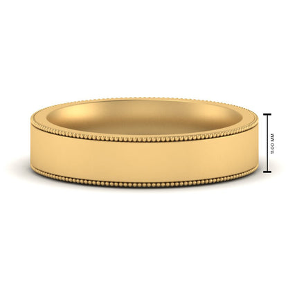 Stepped Edge Comfort Fit Flat Mens Band Fascinating Diamonds