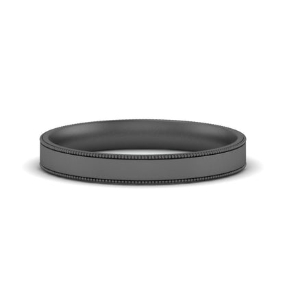 Stepped Edge Comfort Fit Flat Mens Band Fascinating Diamonds