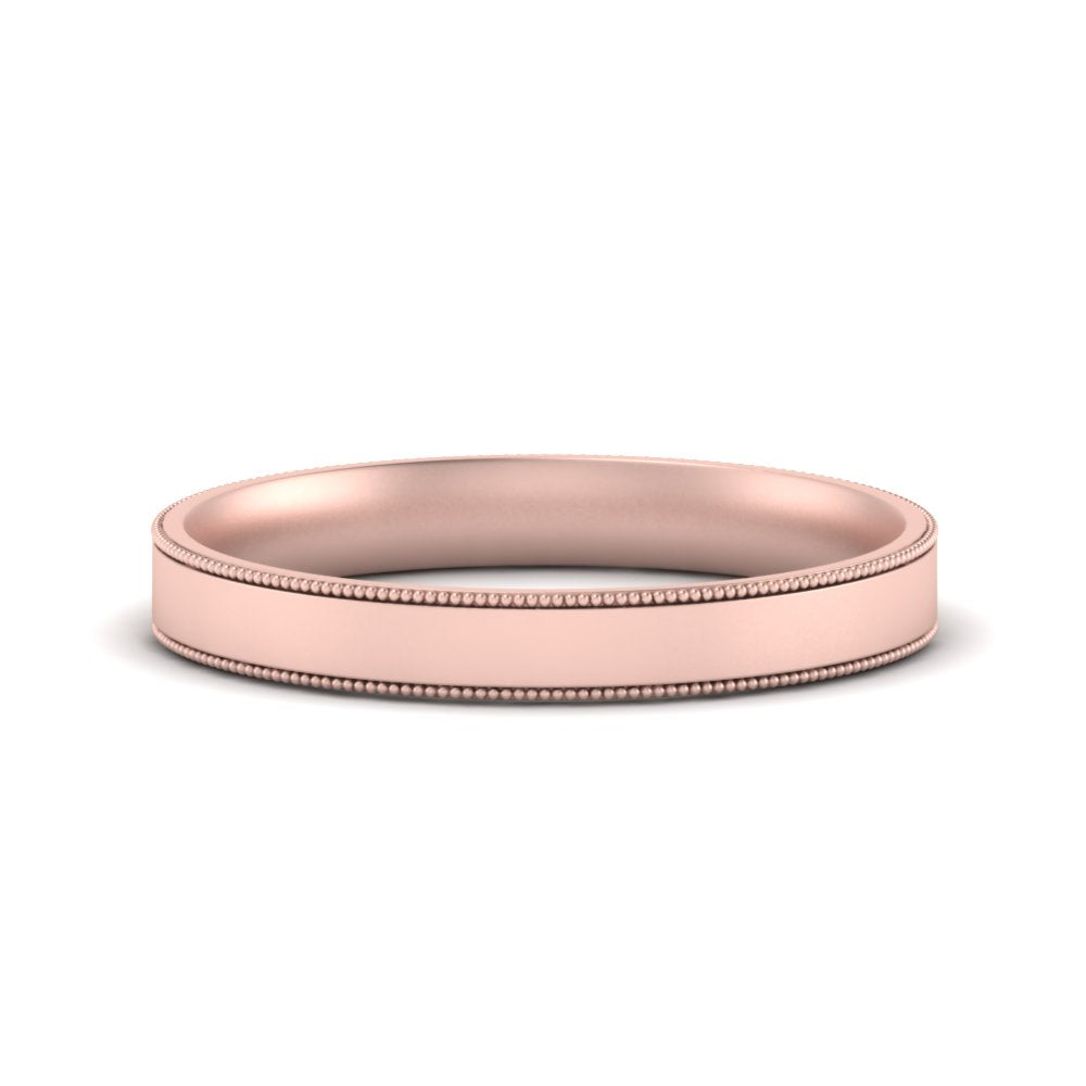 Stepped Edge Comfort Fit Flat Mens Band Fascinating Diamonds