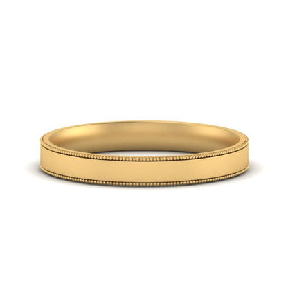 Stepped Edge Comfort Fit Flat Mens Band Fascinating Diamonds