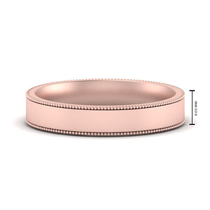 Stepped Edge Comfort Fit Flat Mens Band Fascinating Diamonds