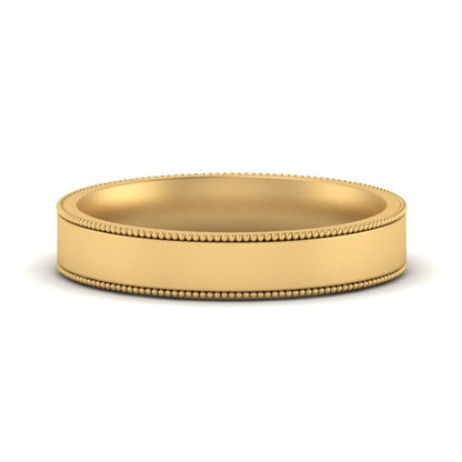 Stepped Edge Comfort Fit Flat Mens Band Fascinating Diamonds