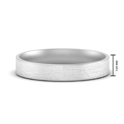 Ice Textured Mens 5mm Comfort Fit Wedding Band Fascinating Diamonds