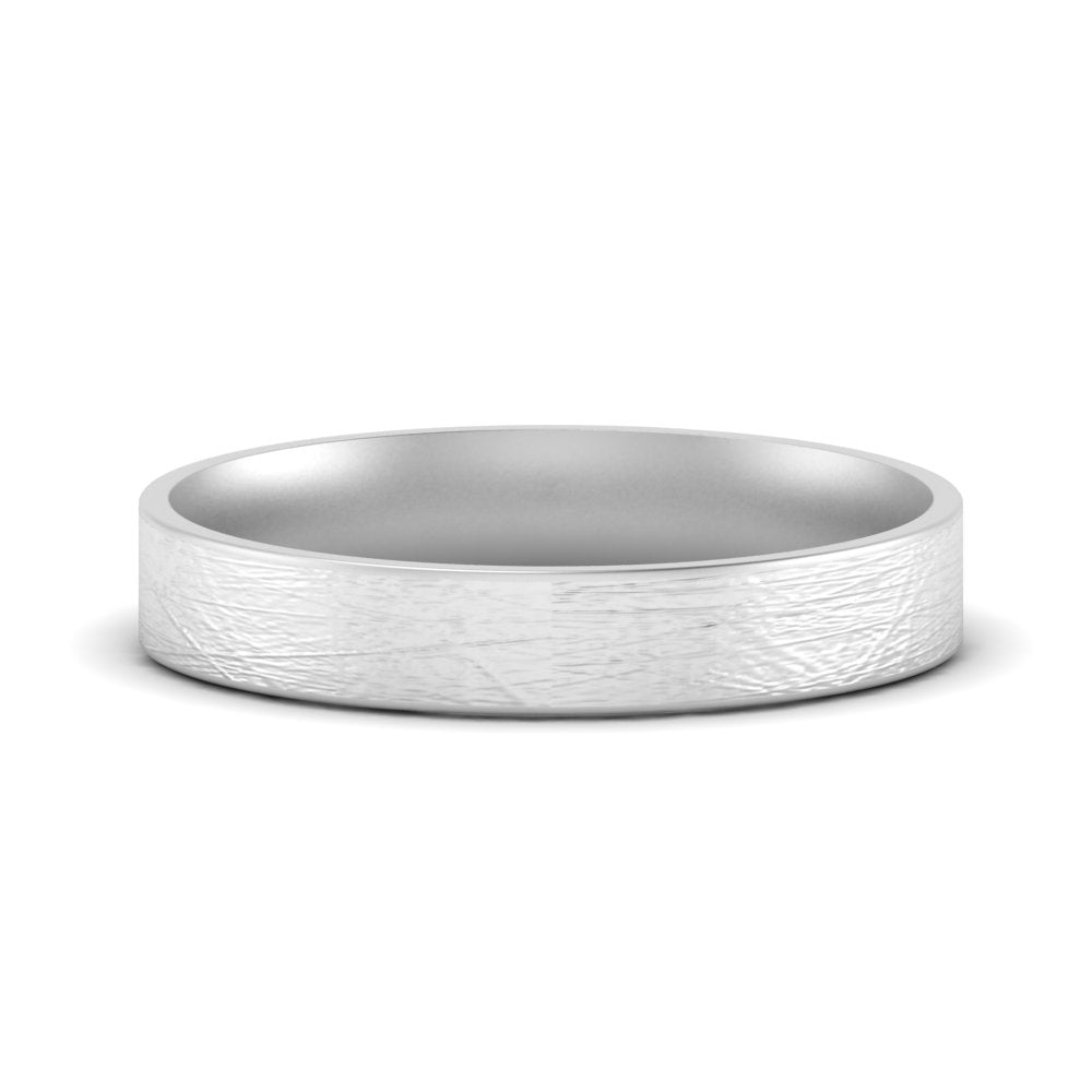 Ice Textured Mens 5mm Comfort Fit Wedding Band Fascinating Diamonds