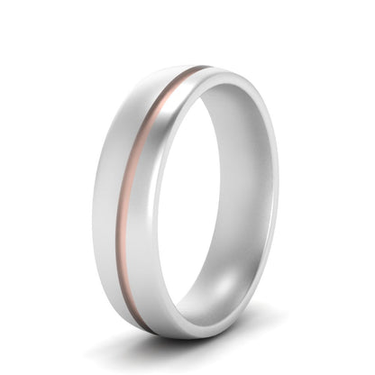 Comfort Fit 2 Tone Mens Wedding Band Fascinating Diamonds