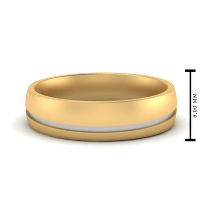 Comfort Fit 2 Tone Mens Wedding Band Fascinating Diamonds